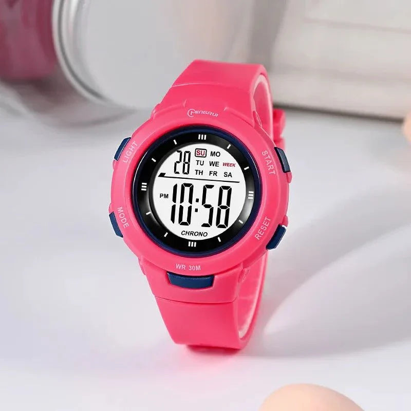 UTHAI CE49 Kids Watches Fashion Luminous Waterproof Alarm Clock Smart