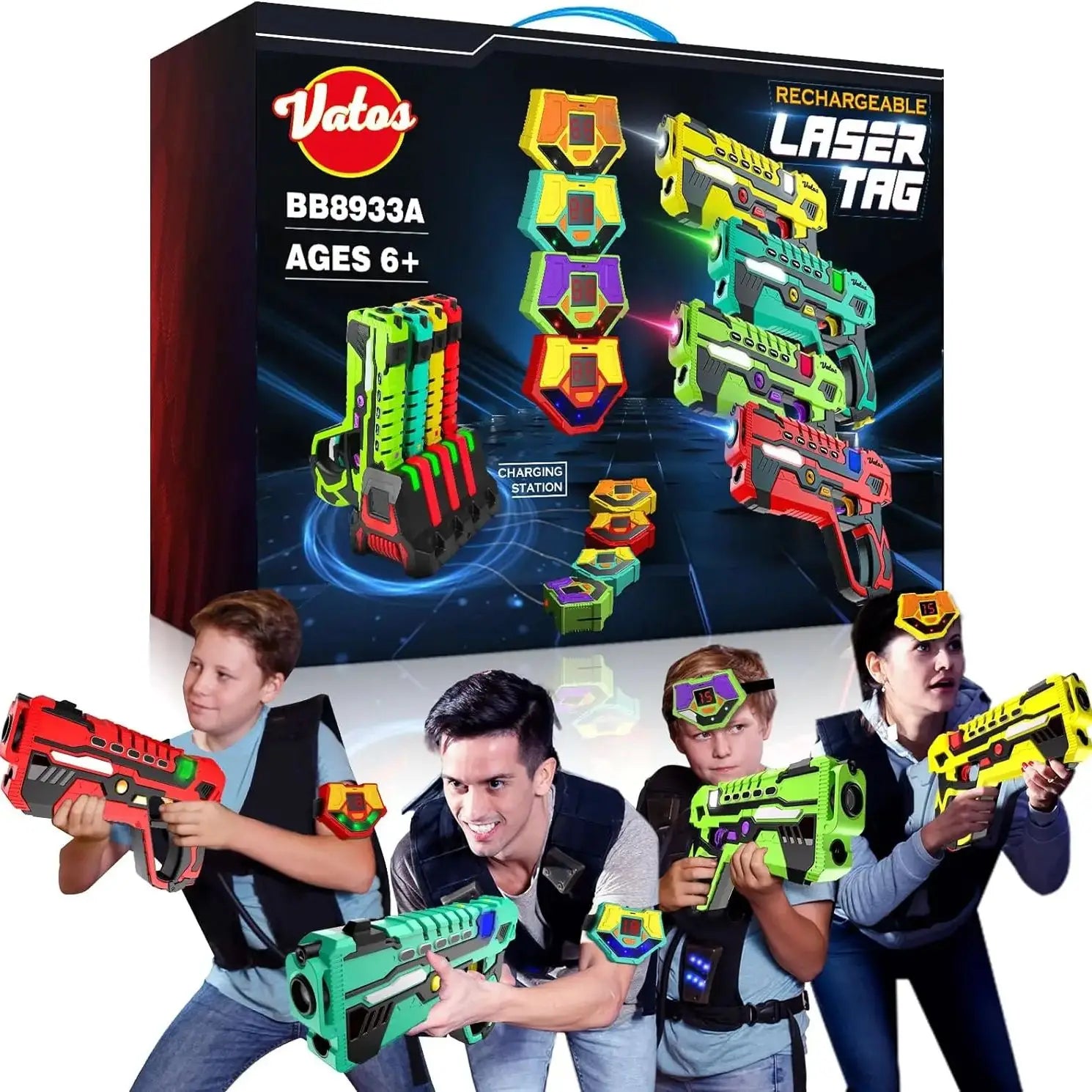 VATOS Laser Tag Battle Game Gun Set Electric Infrared Toy Guns