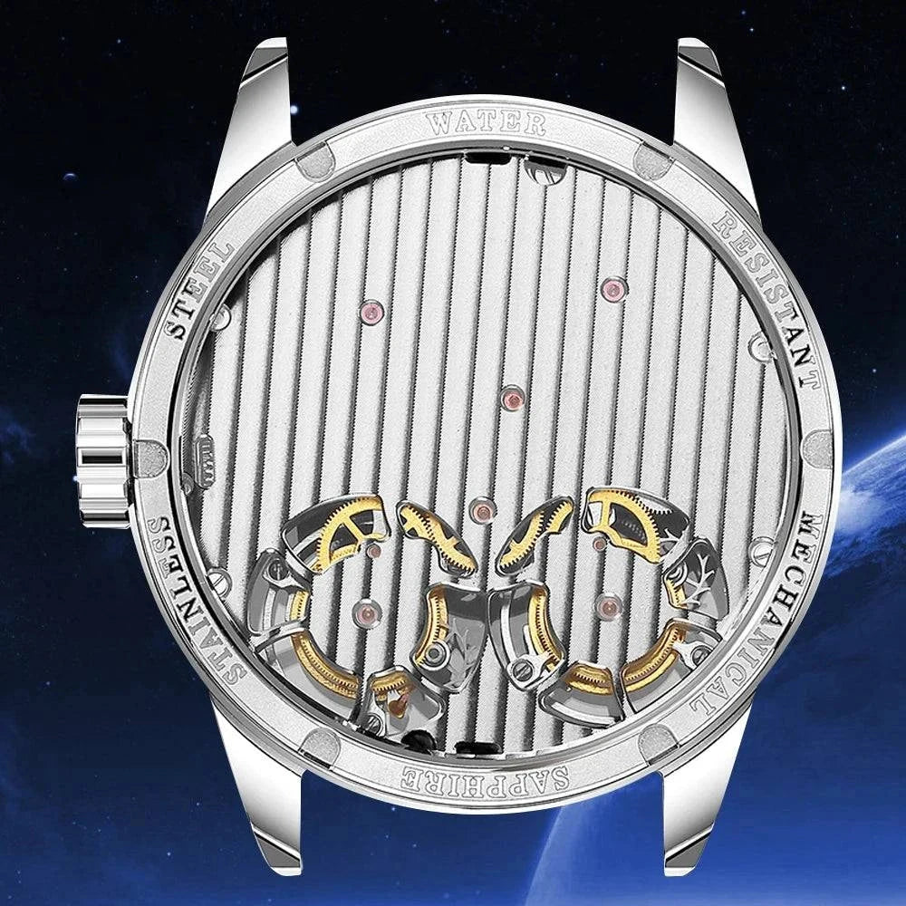 Tourbillon Manual Mechanical Watches Double Tourbillon Luminous Hands