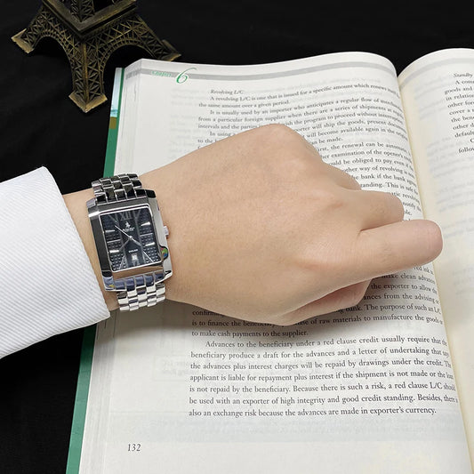 POLO Club British Style calendar watch ultra-thin steel quartz