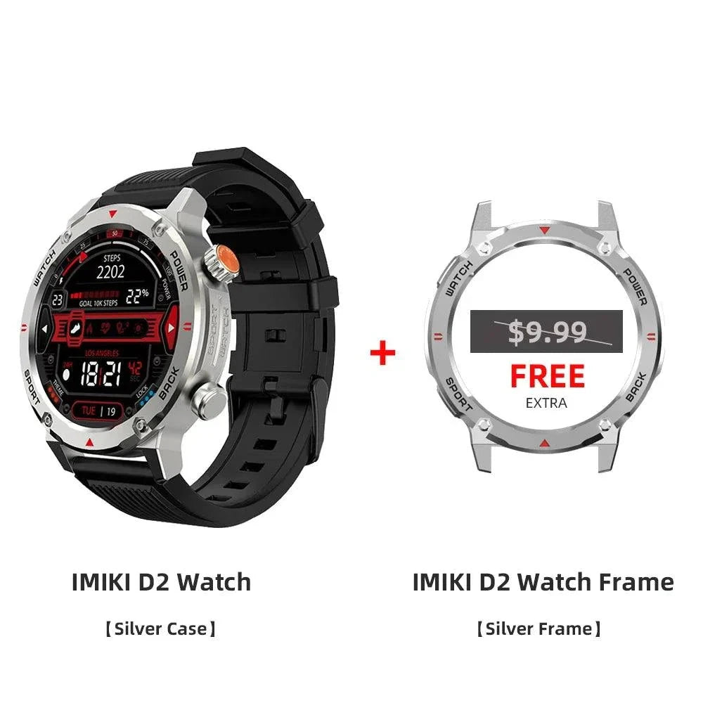 ARRIVALS IMIKI D2 Smartwatch Super-retina AMOLED Display Long Battery