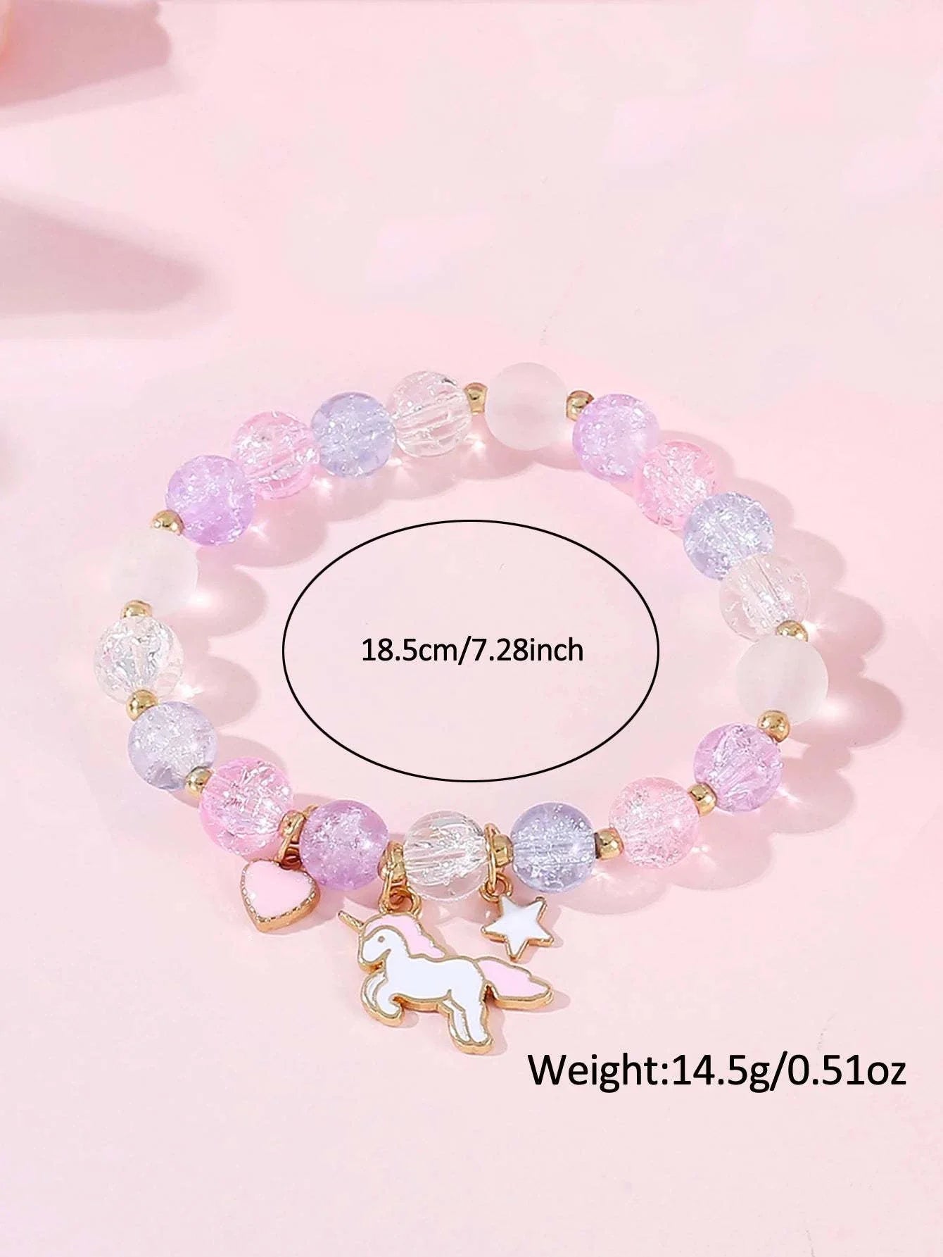 1pcs Unicorn Pink Silicone Electronic Watch +1pcs Unicorn Crystal Bracelet Set