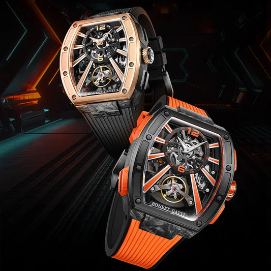 Bonest Gatti Luxury Watches Men Watch Mechanical Tourbillon Wristwatch 3M Waterproof Automatic Watch