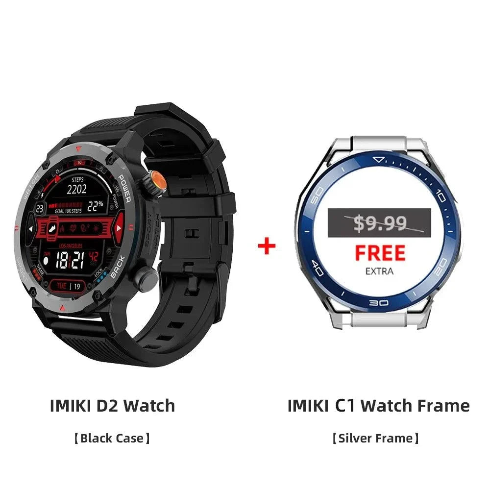 ARRIVALS IMIKI D2 Smartwatch Super-retina AMOLED Display Long Battery