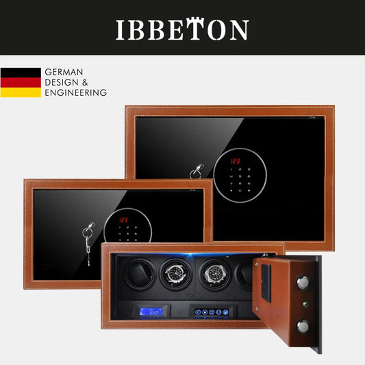 IBBETON Automatic Watch Winder Safe Box Microfiber Watch Winding Box Quiet Motor Storage Display Case Mechanical Watches Boxes