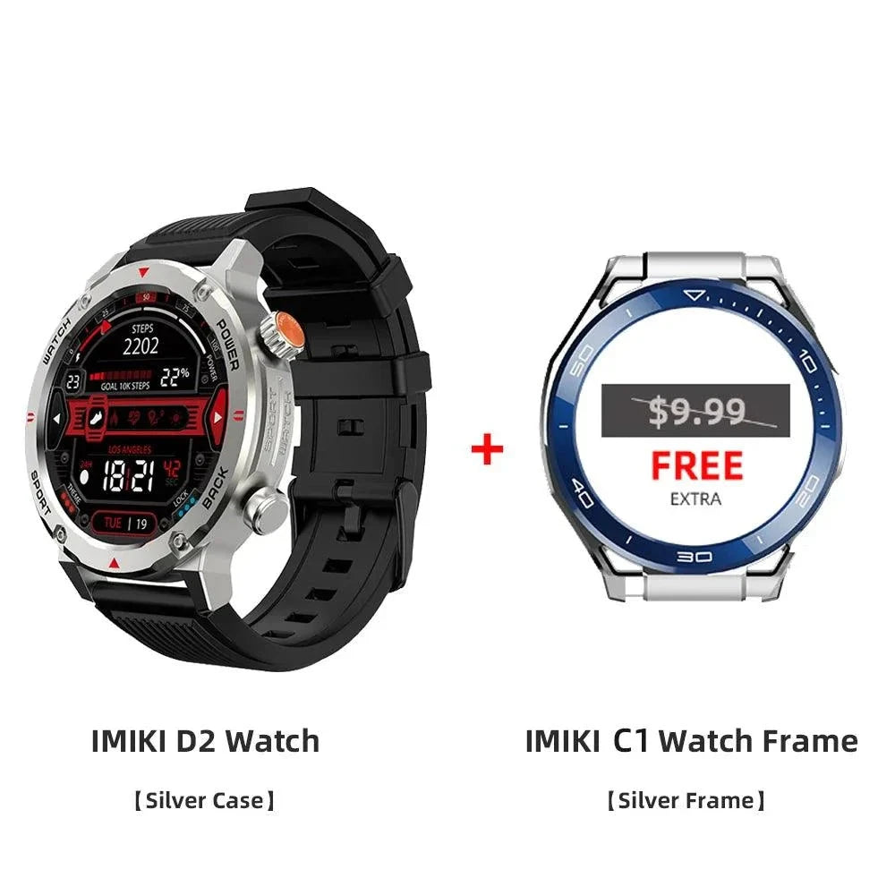 ARRIVALS IMIKI D2 Smartwatch Super-retina AMOLED Display Long Battery