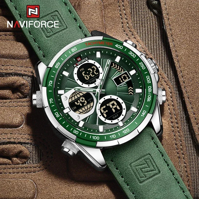 NAVIFORCE Fashion Military Watches for Men Digital Sport Chronograph Waterproof