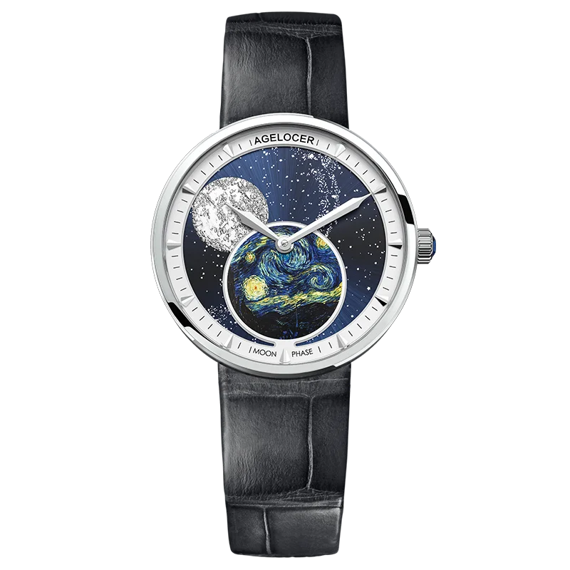 AGELOCER Original Astronomer Watch Van Gogh Oil Painting Ladies luxury