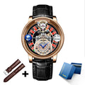 Pindu Man Wristwatch Transparent Hollow Design Celestial Roulette