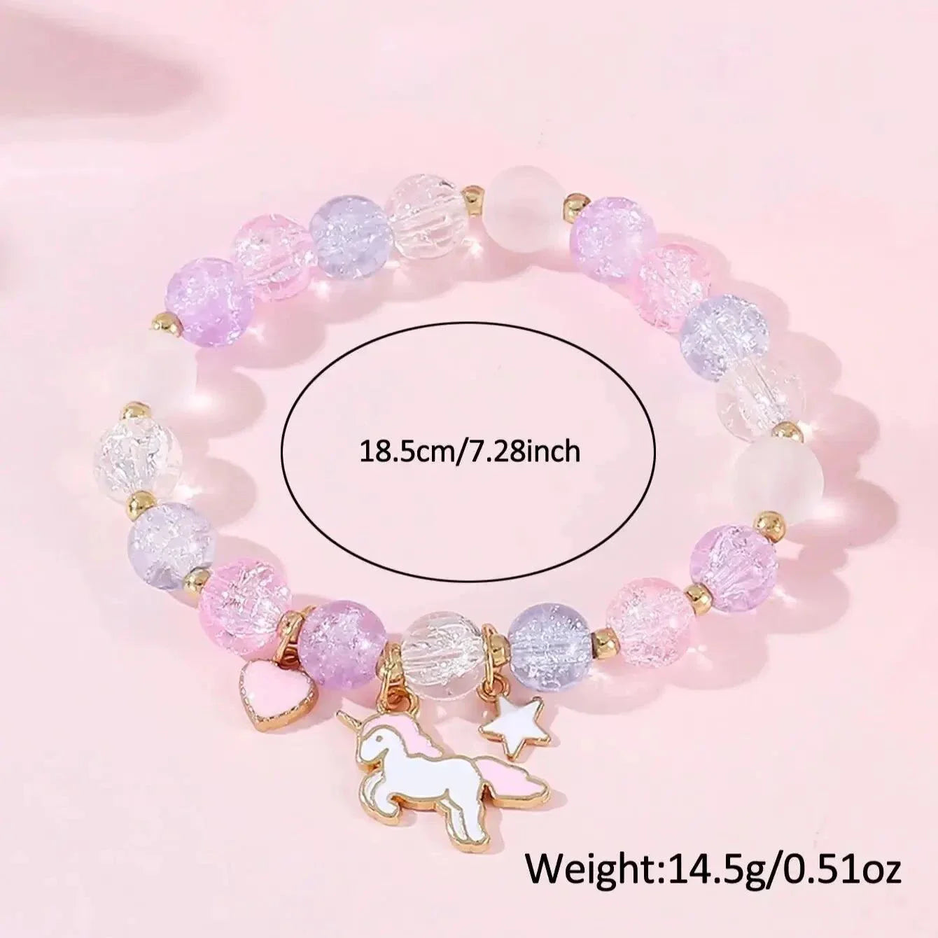 1pcs Unicorn Pink Silicone Electronic Watch +1pcs Unicorn Crystal Bracelet Set