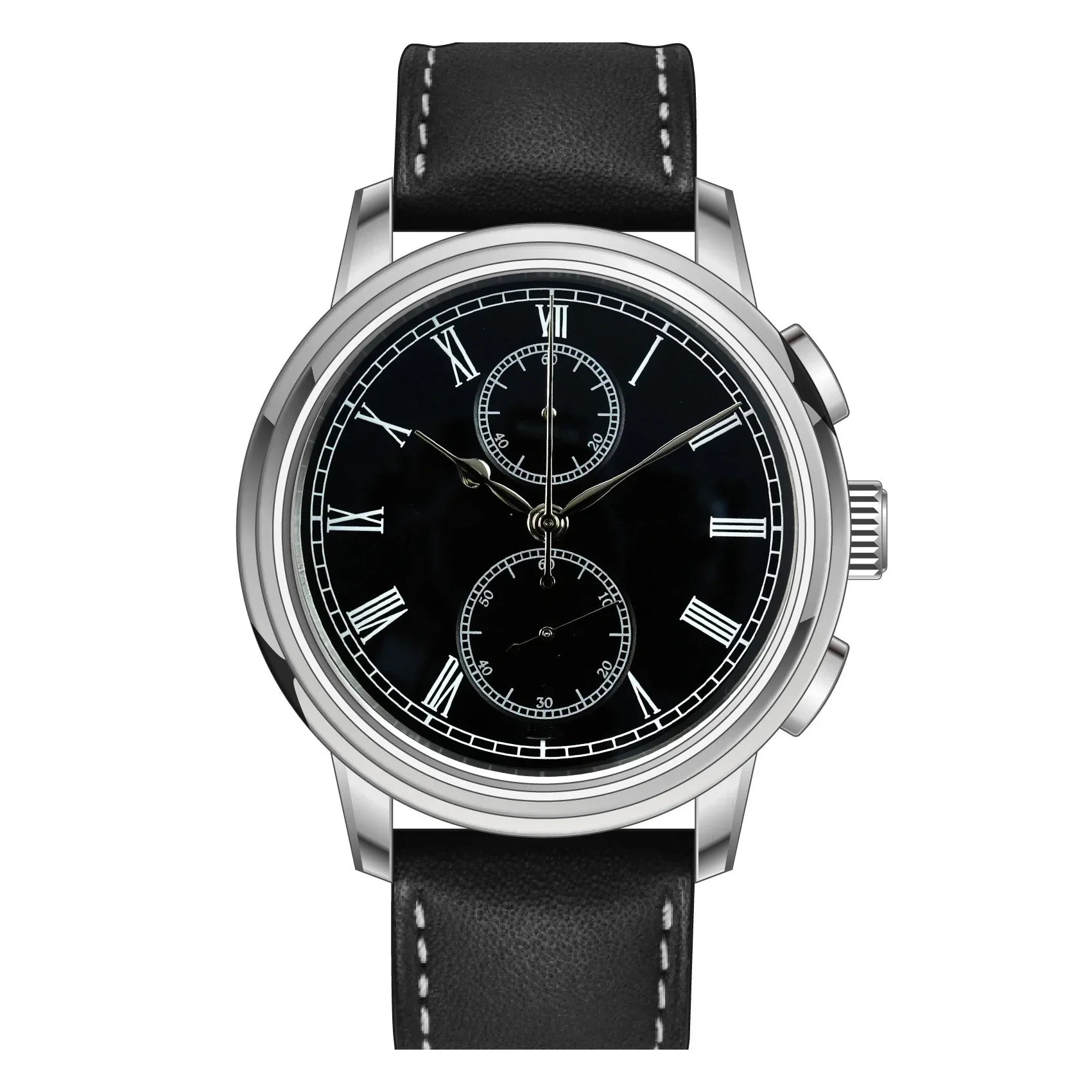 Hruodland G004 Retro Men's Quartz Chronograph Watch VK61 Sapphire 