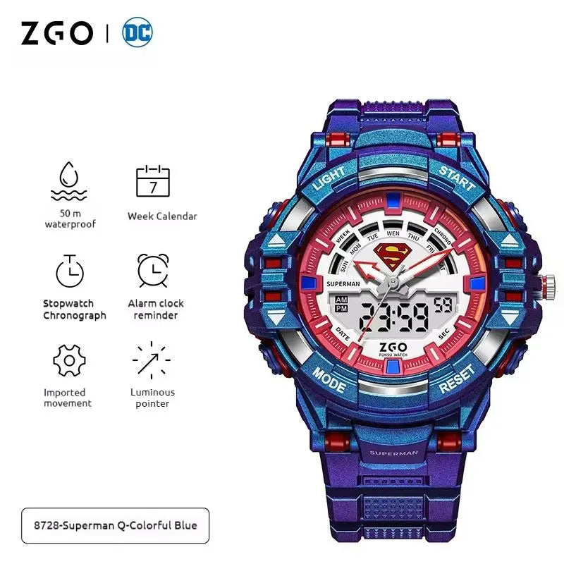 Teen Student Sports Waterproof Cool Glow-In-The-Dark Trend Electronic Watch
