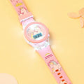 1pcs Unicorn Pink Silicone Electronic Watch +1pcs Unicorn Crystal Bracelet Set