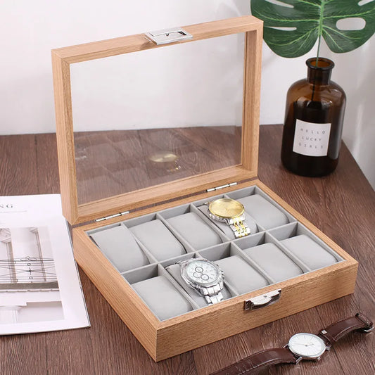 WellZone 2024 New Style Environmental Protection Bamboo Watch Box  Fashionable Chinese style Watch Storage Case